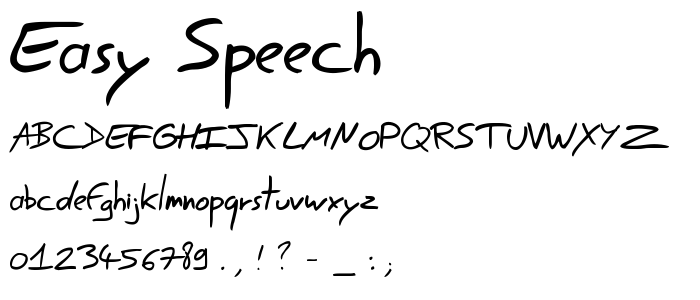 Easy Speech font